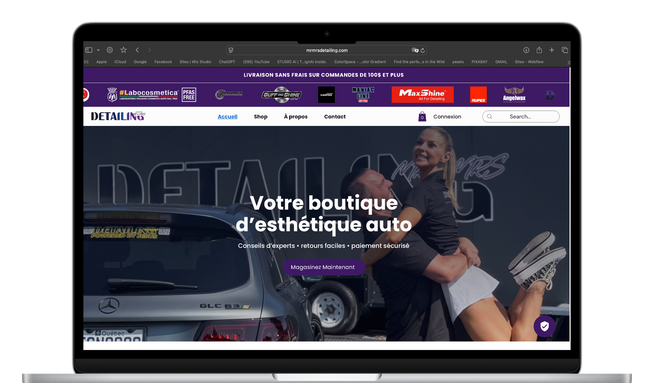 Mr&Mrs Detailing: MR & MRS Detailing is a modern online shop for car-care products—built for speed, clarity, and conversion. 

The homepage makes it easy to start: featured collections, best-sellers, and simple guidance for choosing the right product. 

A clean mega-menu and clear categories let shoppers find what they need in 2–3 clicks. Product pages focus on the essentials (what it does, how to use it, what it works with) and include crisp visuals for quick decisions. 

Checkout is simple and secure, with live shipping rates (ClickShip) and automated emails like order confirmations and abandoned-cart reminders to keep customers informed and bring them back. 

The catalog includes 200+ products from trusted brands plus the in-house line, all organized for fast browsing on mobile or desktop. 

The site is bilingual (FR-CA/EN) and designed to feel premium yet friendly—so first-time visitors can shop with confidence.

---------------------------------------------------------------
VERSION FR : 

MR & MRS Detailing est une boutique en ligne moderne pour l’entretien automobile—pensée pour la rapidité, la clarté et la conversion. 

La page d’accueil donne le ton : collections vedettes, meilleurs vendeurs et conseils simples pour choisir le bon produit. Un méga-menu épuré et des catégories claires permettent de trouver ce qu’il faut en 2–3 clics. 

Les fiches produits vont à l’essentiel (à quoi ça sert, comment l’utiliser, avec quoi c’est compatible) avec des visuels soignés pour décider rapidement. Le passage à la caisse est simple et sécurisé, avec des tarifs d’expédition en direct (ClickShip) et des courriels automatisés comme la confirmation de commande et le rappel de panier abandonné pour informer et ramener les clients. 

Le catalogue compte plus de 200 produits—grandes marques et gamme maison—organisés pour une navigation rapide sur mobile comme sur ordinateur. Le site est bilingue (FR-CA/EN) et offre une expérience à la fois premium et accessible, pour acheter en toute confiance dès la première visite.