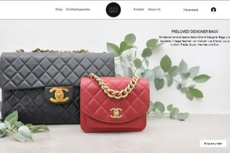 Liloubags: The Liloubags.ch design exudes elegance and trust through its refined layout and curated imagery, perfectly framing its niche of pre-loved luxury designer bags. Structured navigation—highlighting categories like ‘Echtheitsgarantie’ (authenticity guarantee) and new arrivals—instills confidence and ease of browsing. The clean typography and high-quality product presentation reinforce the brand’s premium, sustainable positioning.