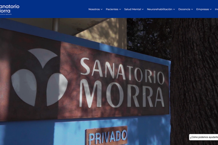 Sanatorio Morra: Diseño y desarrollo web para una de las instituciones referentes en salud mental de Argentina, con más de 90 años de trayectoria. El proyecto fue realizado en Wix Studio, priorizando una navegación clara, accesible y profesional, con enfoque institucional y jerarquía de contenidos para informar sobre servicios, programas, equipo médico y actividades académicas.