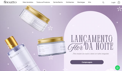 Finoatto: Desenvolvemos integralmente a loja online da Finoatto, desde o design até a entrega final, garantindo impacto visual e performance em cada detalhe:

🔹 Webdesign estratégico
Layout moderno, responsivo e focado em conversão.
Navegação intuitiva para facilitar o processo de compra.

🔹 SEO avançado
Estrutura otimizada com palavras-chave certeiras.
URLs, meta tags e conteúdo preparados para ranqueamento orgânico.

🎨 Material gráfico e animado
Banners promocionais com animações leves, para campanhas sazonais e destaques de produtos.
Identidade visual consistente em toda a comunicação digital.

📸 Fotografia 3D profissional
Imagens realistas e detalhadas de cada produto.
Visual capturante que aumenta a confiança e a decisão de compra.