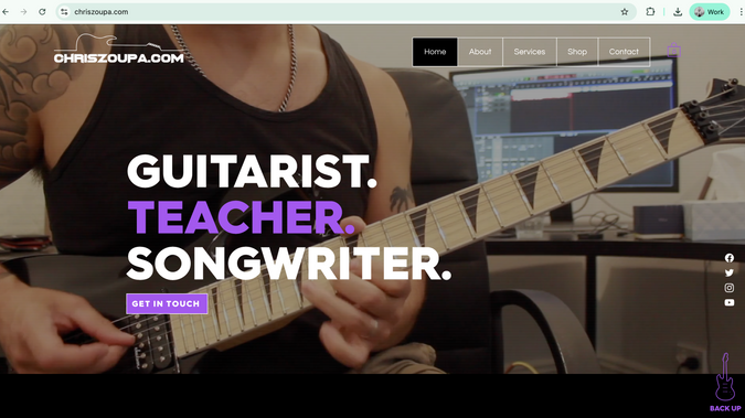 Chris Zoupa: Chris Zoupa - Musician Website Design

Key Features
+ Elevate Web Design
+ Website migration - Wordpress to Wix
+ Online Store with courses and products
+ Social Media integration
+ Email subscription

Chris Zoupa, a Melbourne-based guitarist, teacher, songwriter, and part-time producer, has been sharing his passion for music through his "Zoupa Method" for over 20 years. Hey! it's Lola helped him transition his eCommerce website from WordPress to Wix to address performance issues.

Website Link
CHRISZOUPA.COM


