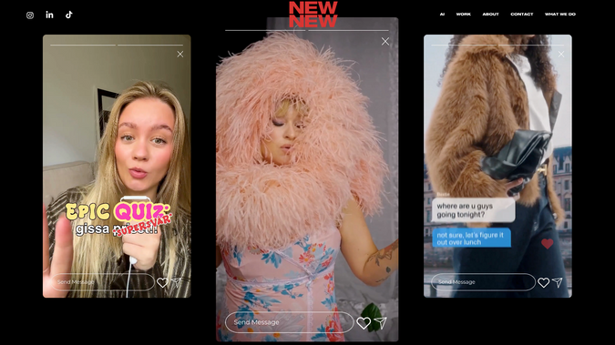 NewNew: New New är en kreativ digital byrå som hjälper företag att växa med modern design, innovativa koncept och strategisk kommunikation. För deras webbprojekt har vi skapat en skräddarsydd plattform som lyfter deras portfolio, förstärker varumärket och gör det enkelt att presentera kundcase på ett inspirerande och konverterande sätt.