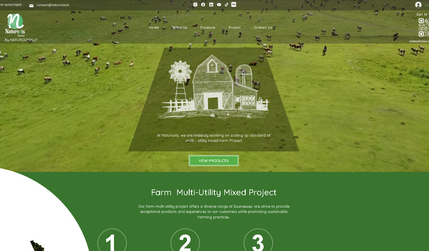 Naturoots: A farm multi-utility project website. Custom design elements, Database, Logo are included in this project