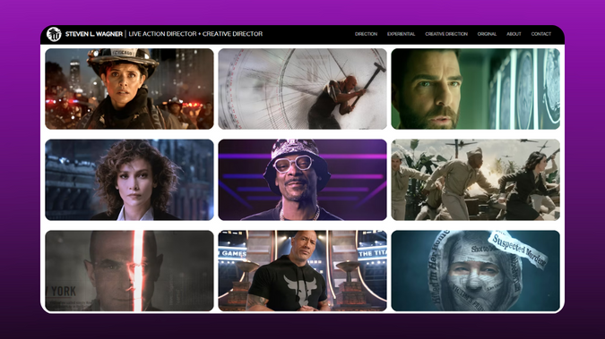 Creator | Director Portfolio: For Steven L. Wagner, a renowned Live Action and Creative Director specializing in television promos and experiential projects, we designed a sleek, fully responsive portfolio using Wix Studio. The site seamlessly integrates custom animations, subtle interactions, and immersive video content, ensuring each project flows effortlessly.

Built with a CMS, the site allows easy updates to Wagner’s extensive body of work, while the minimalist yet engaging design keeps the focus on his visuals. Optimized for SEO, the site enhances discoverability for searches like director portfolio website, creative director web design, and video production showcase. Completed in just 30 days, this project highlights the power of Wix Studio for high-performance creative portfolios.