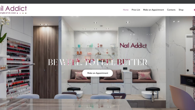 Nail Addict Neuilly: Website migration, multilingual website, online booking