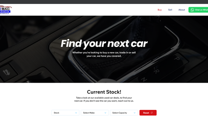 Boomag Motors Limited: Website design, CMS, SEO, custom code, image edit, photography