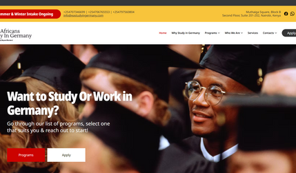 East Africa Study in Germany: Website redesign