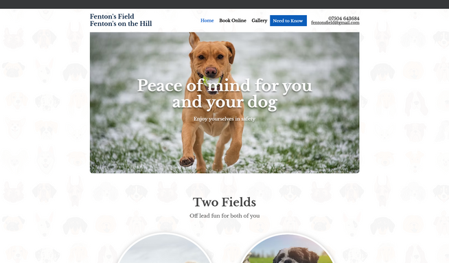 Fentons Field: Website design, image edits, SEO, long term support.