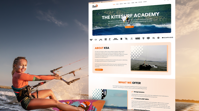 Kitesurf Website & Branding : Kitesurf Website & Branding on Wix Studio