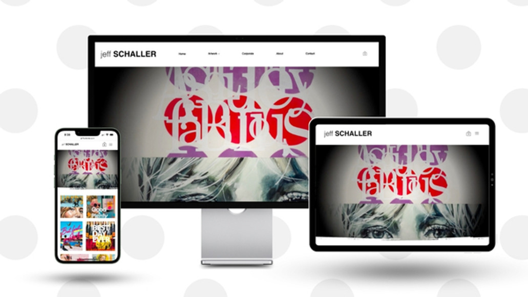 Jeff Schaller Art: K Marketing Co. collaborated with contemporary artist Jeff Schaller to reimagine his online portfolio by transitioning his Wix Classic site to Wix Studio. The new website was designed to better showcase Jeff’s vibrant, pop-inspired paintings through a clean, modern layout that complements his artistic style. With improved site navigation, refined gallery organization, and enhanced mobile responsiveness, the new platform provides visitors with an engaging and seamless viewing experience that truly highlights Jeff’s creative work and exhibitions.