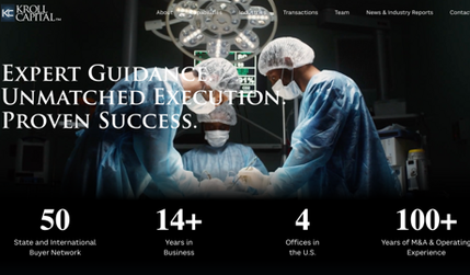 Kroll Capital: Finance Website Redesign + SEO Implementation: Kroll Capital: Corporate Finance Website Redesign + SEO Implementation

Illustrated Domain rebuilt Kroll Capital’s digital presence in Wix Studio, delivering a polished, institutional-grade website spanning more than 60 pages. Designed for clarity and credibility, the new site serves investors, founders, and partners with intuitive navigation, dynamic content structure, and seamless data integration. The platform’s foundation was built using custom Velo code and a structured CMS architecture.

Behind the scenes, our team developed custom-coded logic for form validation, data capture, and tombstone management within Wix CMS collections—enabling the client to easily update content while maintaining design precision. Post-launch, we executed a full on-site SEO and analytics setup, connecting GA4 + Tag Manager, verifying Search Console, and re-indexing the sitemap for optimal discoverability. The result is a refined, data-driven platform that strengthens Kroll Capital’s digital authority and supports ongoing deal visibility.

Services Provided:
Website Strategy & Information Architecture • Complete Wix Studio Design & Build (60+ pages) • Custom Velo Code Development • CMS Architecture & Data Relationships • Transactions/Tombstones Library • Industries Pages with Gated Report Downloads (work-email filtering) • Automated Data Capture & Validation Logic • Copy QA & Content Structuring • Mobile Optimization • On-Site SEO (meta titles/descriptions, robots.txt, sitemap submit, GSC verification) • Analytics Setup (GA4 + GTM) • Domain & Plan Upgrade/Transfer • Launch Management • Team Training & Ongoing Support