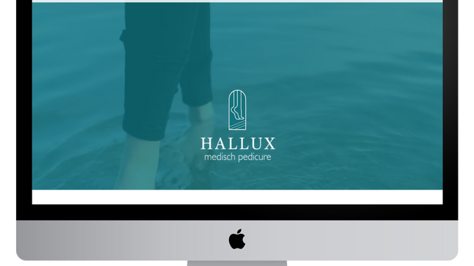 Hallux medisch pedicure: Logo design, branding and basic website for a pedicure with advanced SEO