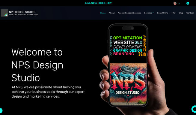 NPS Design Studio: The NPS Design Studio website is built on Wix Studio, combining cutting-edge design with powerful functionality. Using Velo by Wix, we’ve developed custom features and dynamic solutions tailored to client needs, while the Wix CMS powers flexible content management for seamless updates across pages. The result is a site that is visually striking, fully responsive, and optimized for accessibility and performance. Every detail—from dynamic layouts to automated workflows—was designed to showcase NPS’s expertise in web design, branding, SEO, and digital strategy, while providing visitors with a smooth, engaging user experience.
