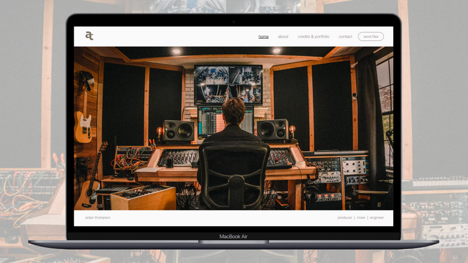 Aidan Thompson - Grammy Certified Producer : Award winning record producer website

We collaborated with Aidan Thompson, one of Nashville’s rising producers, mixers, and engineers to design a custom website that highlights his work.

To showcase the real-time impact of his mixing and engineering, we developed a tailored A/B audio player that allows visitors to compare pre- and post-production tracks.

Additionally, we created a distinctive logo and cohesive branding, including a well-defined colour palette, to enhance his visual identity.

CLIENT FEEDBACK:

"Lawrence consistently delivers exceptional websites. His design work and logos perfectly matched my aesthetic. Even with my specific requests, he implemented A/B sliders flawlessly. Highly recommend!"