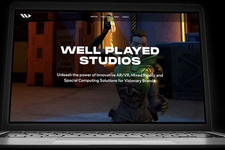 Well Played Studios: An advanced website build on Wix Studio Platform includes animation series, hover interactions, mouse over effects, CMS, contact form, video sequences.
