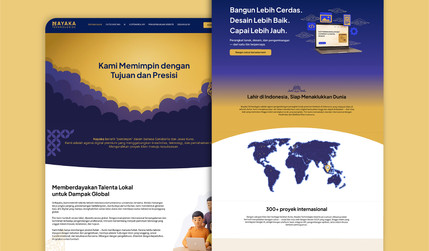Nayaka: Indonesian IT company.
Taking traditional elements and incorporate them into a uniquely designed Wix Studio Website. Setting up CTA and sales funnels as well as coding the back end of the site for admin tools and client journeys.
