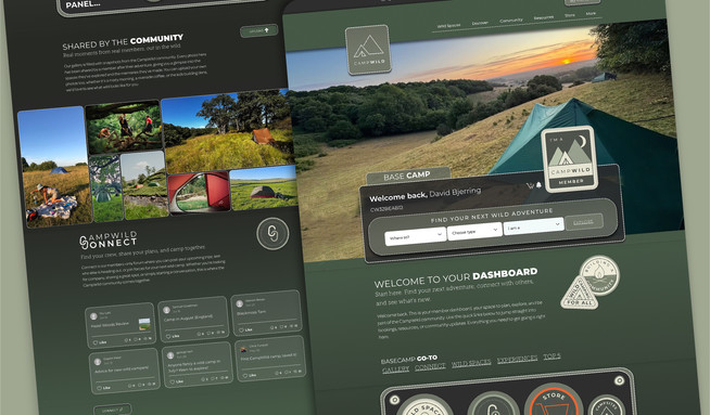 CampWild: CampWild is the leading UK platform for outdoor Wild camps.
We are continuously coding and assisting this amazing online community to give their thousands of subscribers a top end experience.
API integrations of RMS boking, Google maps
Custom coded member areas and features, such as liked campsites etc. 