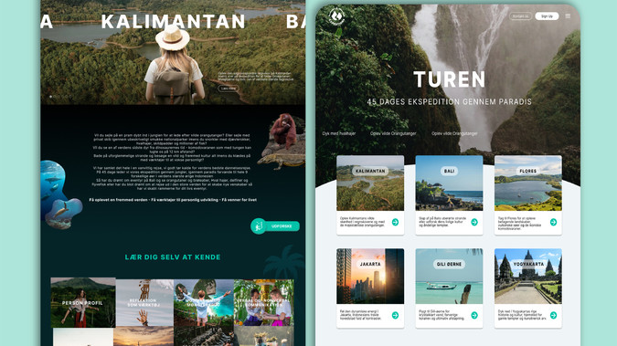 Expeditions.dk: A stunning design made for a Danish adventure travel agency.
We made a unique UI/UX design and implemented all the coolest features from Wix apps.
Wix events, Wix webshop and coded dynamic pages to show the huge amount of content created to explain the cool and fantastic concept of Expeditions.dk.