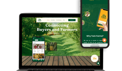Twin Farms: Web Desing & Development + SEO+ Branding for a agtech startup in California 