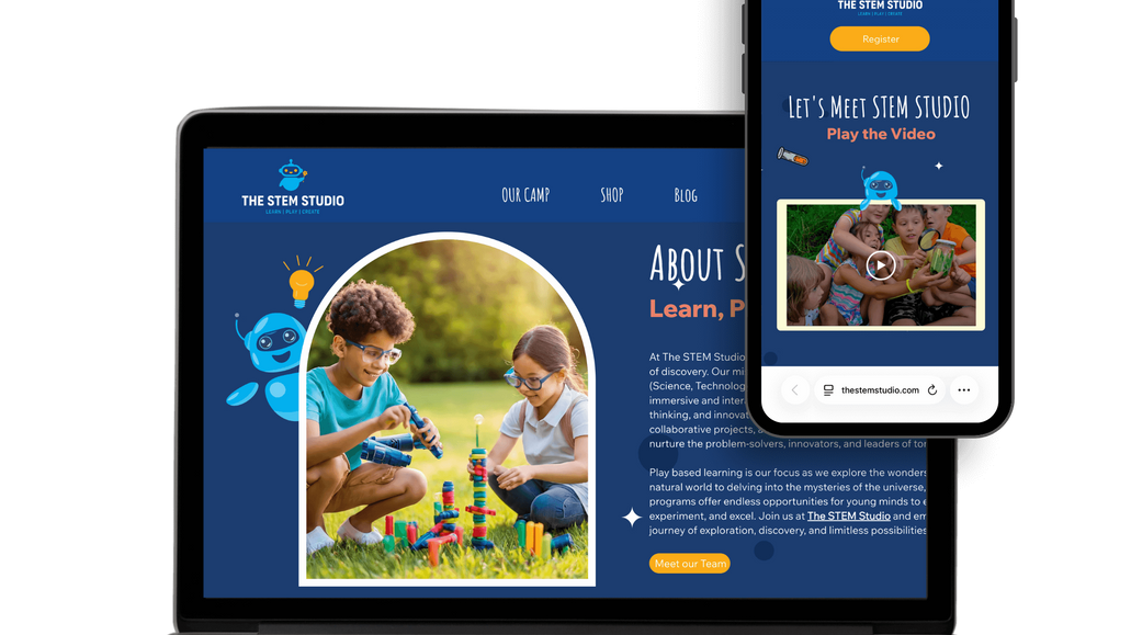 STEM STUDIO: Web Design and Development for a STEM camp company in San Francisco, California