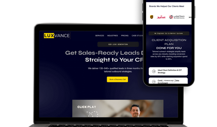 Luxvance: Web Design for a B2B Lead Generation company