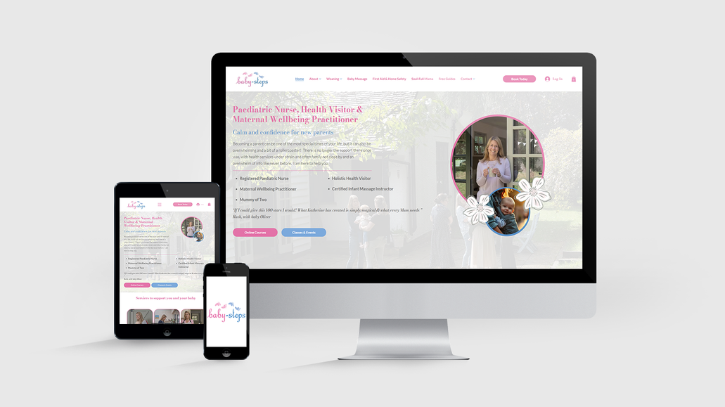 Baby Steps: Wix Website Wizards partnered with Katherine from Baby Steps to
design and develop a new, fully optimised Wix Studio website that
reflects her calm, professional, and caring approach to supporting new
parents. The project involved creating an engaging and
easy-to-navigate platform showcasing Katherine’s Online Courses,
In-Person Classes, and Events, each with integrated booking and
purchasing options directly through the website.

A strong emphasis was placed on Advanced SEO, ensuring the site is
optimised for search visibility and ranks effectively for key services
offered across the UK. Full device optimisation was implemented to
provide a seamless user experience across mobiles and tablets, where
the majority of visitors engage with the brand.

In addition to the website build, we carried out the migration of lead
magnets and email automations from Kartra to Wix, ensuring a smooth
transition of all contacts and marketing workflows.

We continue to support Katherine and Baby Steps with ongoing SEO
enhancements and email marketing campaigns throughout the year to help
grow her digital presence and client reach.