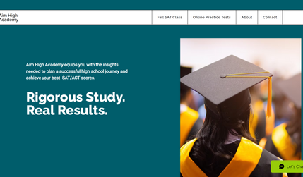 Aim High Academy: Site redesign, custom graphics, eCommerce set up, Events set up, Automations