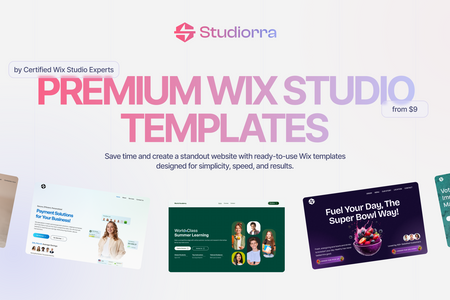 Studiorra: Studiorra offers premium Wix Studio templates designed by certified experts. Each template is SEO-ready, mobile-perfect, and built to convert.