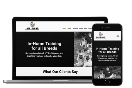 All Island K9 Services: All Island K9 Services needed a refreshed brand identity and website design to align with their mission of providing personalized canine training solutions. The branding was carefully crafted, using black and beige tones to convey professionalism and warmth, while the typography blended elegant serif headings with modern sans-serif body text, achieving a refined and approachable look. The minimalist logo symbolized both canine training and home comfort, creating a strong connection with their audience. Visual elements such as subtle dog imagery added a relatable touch, while the tone and voice were tailored to be both friendly and authoritative, building trust with potential clients.
​
The website revamp followed these brand principles, focusing on a clean and intuitive layout to enhance the user experience. Consistent use of the black and beige color palette maintained brand cohesion, while the responsive design ensured seamless browsing on mobile devices. Key services, client testimonials, and contact information were prominently displayed, allowing users to easily navigate and find the information they needed. Overall, the design aimed to enhance All Island K9's online presence, clearly communicate their services, and attract clients seeking professional and personalized canine training solutions.