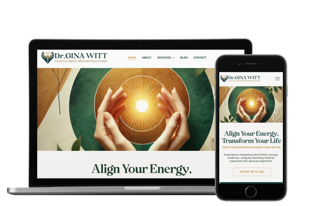 Dr. Gina Witt | ITA Energy Medicine: A calming, intuitive website for Dr. Gina Witt, blending her expertise in osteopathic medicine, pediatric care, and energy healing. Built on Wix, the site features service listings, gift card integration, a blog, and custom SEO, designed to reflect her warm, healing presence and make manual booking simple for clients.