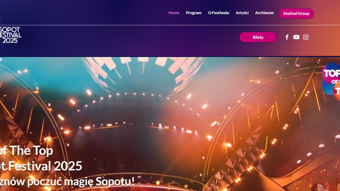 Topofthetop: Strona internetowa Feastiwalu w Sopocie