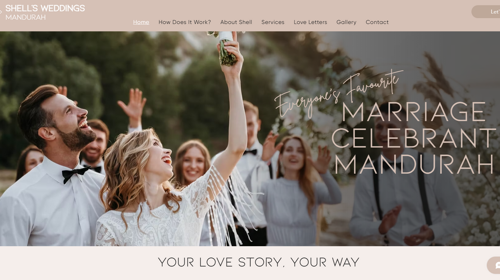 Shell's Weddings: A website redesign - new look, new colours and a flow that is designed to take brides and groom on a journey to pick up the phone and book Shell for their wedding!