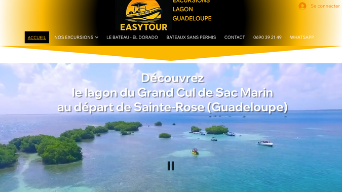 EasyTour: Site réalisé avec Wix Studio