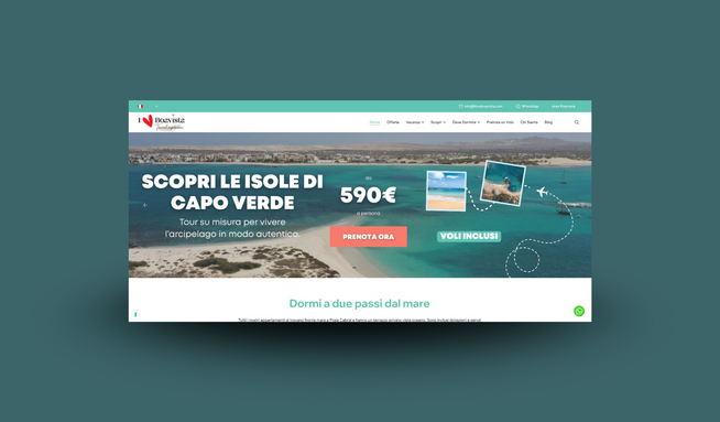 I Love Boa Vista: Agenzia Viaggi - Sito realizzato in 3 lingue