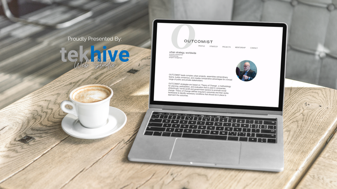 Outcomist Ltd.: TekHive partnered with Outcomist, an urban strategy and planning consultancy that leads complex projects by assembling high-impact teams, building consensus, and creating comparative advantages across public, private, and non-profit stakeholders. In this full web design and web development project, we created a clean, responsive website built around intuitive navigation. The site features key sections such as Profile (highlighting the founder, conferences, and news), Strategy (Boards, Consulting), Projects (Master Planning, Architecture), Mentorship (Mentors, Get Involved, Code of Conduct), and Contact. The design balances professional polish with thoughtful structure, helping users easily explore Outcomist’s "Theory of Change"–based methodology and strategic approach to urban development. Proudly built by TekHive, this project illustrates how strategic, well-structured web design and development can help thought leadership organizations communicate complex missions clearly and compellingly.