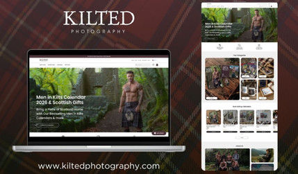 Men in Kilts: An engaging e-commerce website built for Kilted Photography, home of the bestselling Men in Kilts calendars and Scottish-themed gifts. The design highlights bold product imagery, seasonal collections, and easy navigation, creating a fun yet professional shopping experience. Optimised for sales and international audiences, the site balances storytelling with strong visual branding to showcase a unique product range.