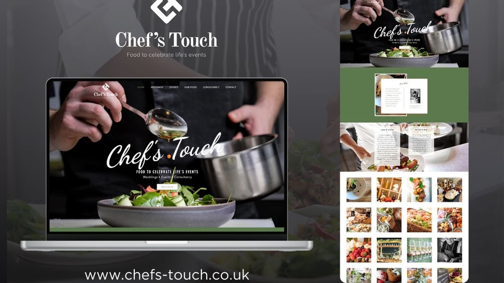 Chefs Touch: A refined website designed for Chef’s Touch, a bespoke catering and consultancy service specialising in weddings and private events. The site highlights their exceptional food presentation with a strong focus on visuals, using rich imagery and a clean layout to showcase their menus and event expertise. Built for effortless navigation, it combines elegance with practical functionality, making it simple for clients to explore services, view galleries, and make enquiries with ease.