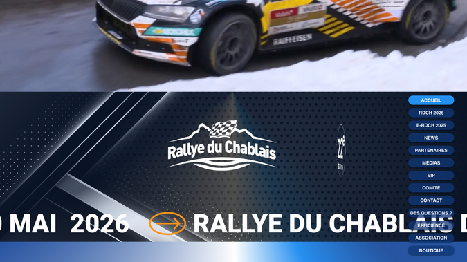 RALLYE DU CHABLAIS: Réalisation du nouveau site pour le Rallye du Chablais