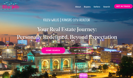 Kiley Willis | Kansas City Realtor : Re-design migration from GreenGeeks platform. Integration with personalized Keller Williams properties.