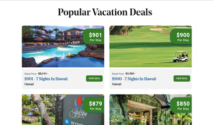 GoForLess: New website design for lead capture of property rentals, vacation homes and exclusive member only hotels and cruise packages built on CMS and Velo coding for tracking and analytics.