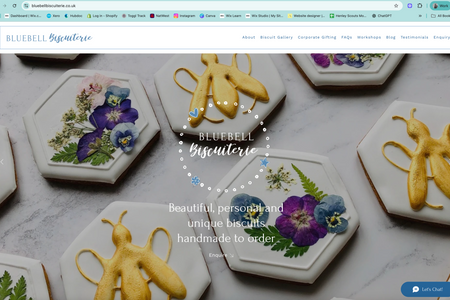 Bluebell Biscuiterie: Luxury Biscuit Company.  This site uses CMS to manage the multiple galleries.