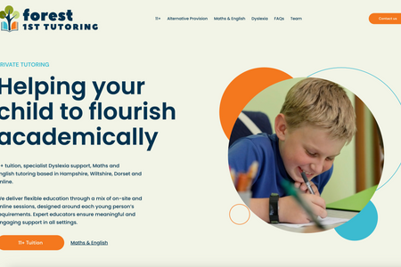 Forest 1st Tutoring: Multipage website, logo and branding