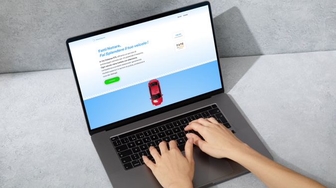 Bolle di Sapone: Landing Page Autolavaggio
