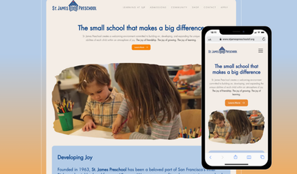St. James Preschool: Website Redesign