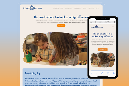 St. James Preschool: Website Redesign