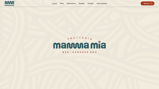 Restaurant MAMMA MIA Cherbourg: Conçu sur Wix Studio, le site de ce restaurant italien permet la consultation du menu en ligne, la réservation de salles, et la réservations de tables.