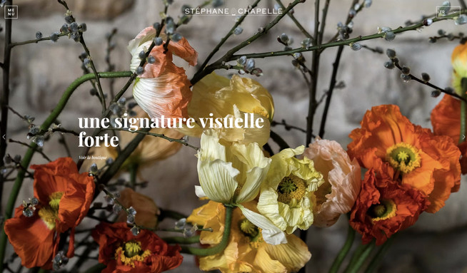 Maison Stéphane Chapelle: Conçu sur Wix Studio, le site de cette célèbre maison du fleuriste - scénographe Stéphane Chapelle intègre une boutique en ligne, un formulaire de contact conditionnel personnalisé, et une présentation multilingue.