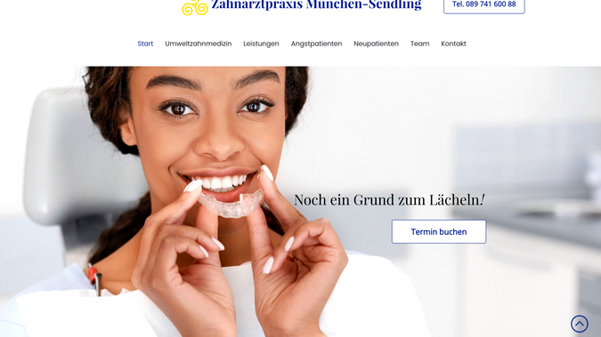 Zahnarztpraxis München-Sendling: Für unsere Kundin aus München durften wir ihre umfangreiche Website redesignen.  Mit Stolz präsentieren wir die neue Website für ihre Zahnarztpraxis in München-Sendling