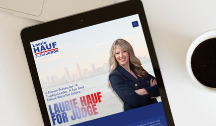 Laurie Hauf for Judge: Full branding and Wix Studio Website