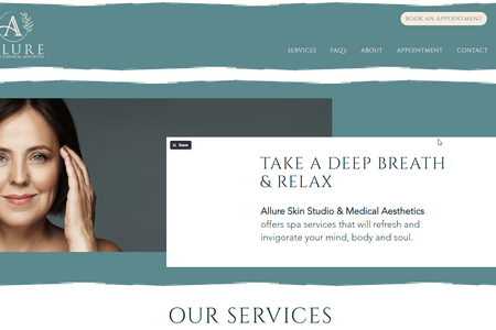 Allure Wellness: Custom design for a skin and wellness business.